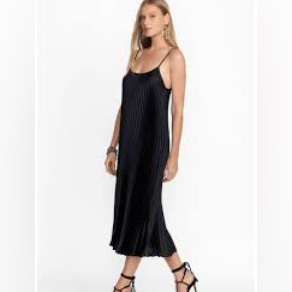 Rokoko by Dazz, Beautiful Black Pleated Velvet  Dress,Strappy ,Soft, EUC, Size S - Picture 1 of 9